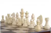 Szachy magnetyczne drewniane 31 cm (orzech/klon) intarsjowane